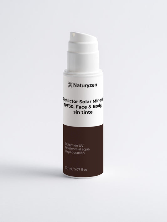 Protector Solar Mineral SPF30 para Rostro y Cuerpo, sin Color